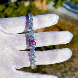 Solid 14k gold 5mm moissanite tennis bracelet